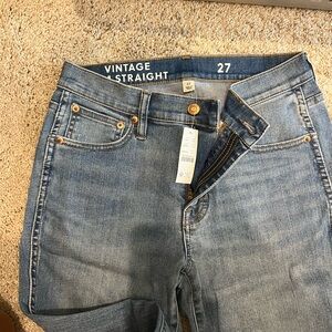 Jcrew vintage straight light blue jeans NWT size 27